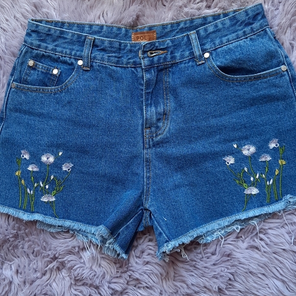 POL updated photos  embroidery design denim shorts - Picture 7 of 9